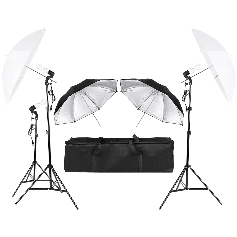 Photography Lighting Umbrella - 3*45W Photography Photo Video Portrait Studio