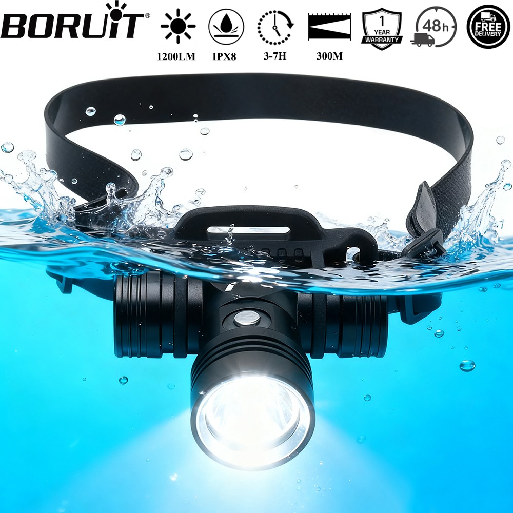 BORUiT B14 1200LM LED Scuba Di - Photography Using Lighting recension och pris