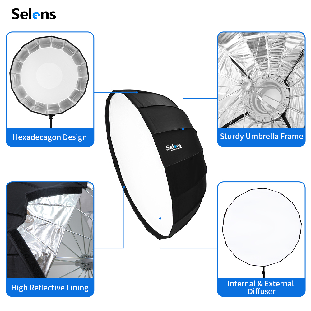 Selens 85cm Umbrella Radar Sof - Photography Lighting Umbrella recension och pris