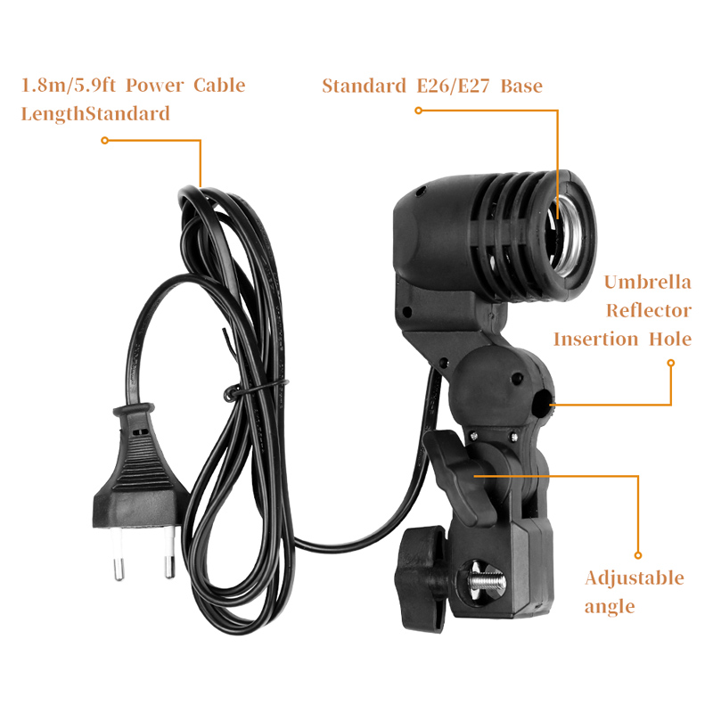 1.8m Cable Cord Light Bulb Sta - Photography Lighting Umbrella recension och pris