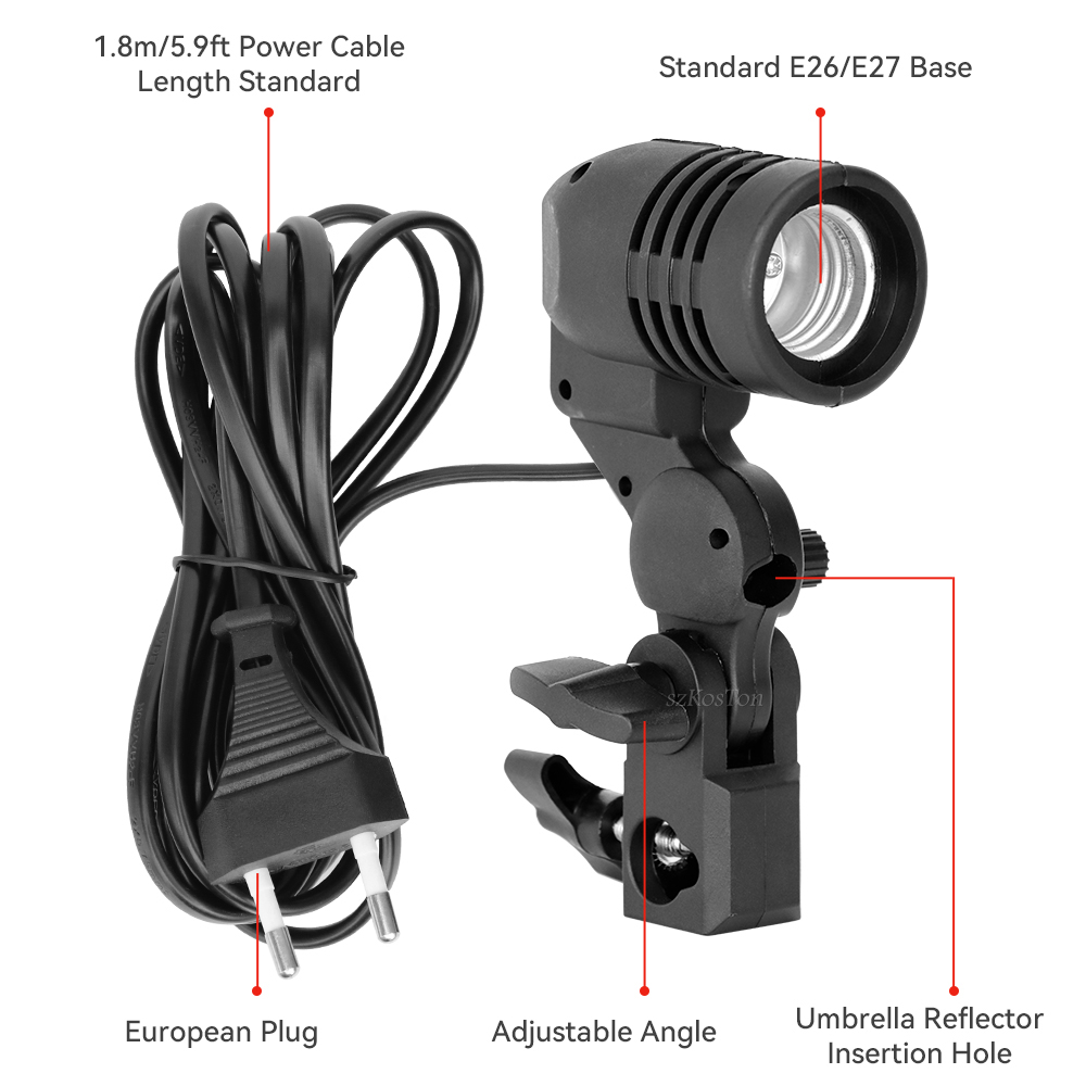 Single Head Bulb Holder E27 So - Photography Lighting Umbrella recension och pris