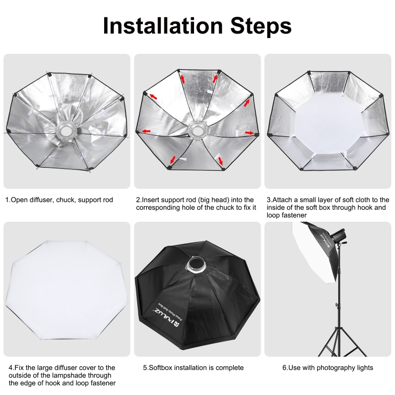PULUZ 95cm Octagon Photography - Photography Lighting Box recension och pris