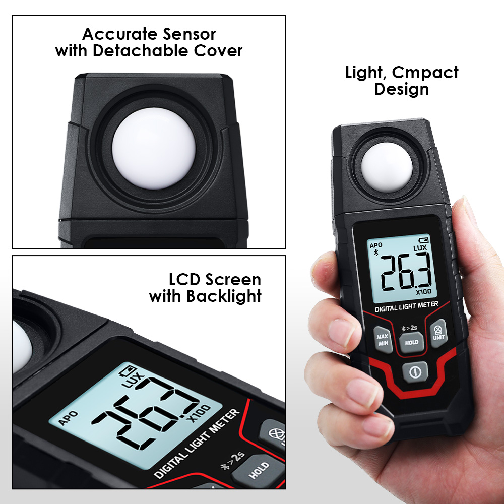 Bluetooth Digital Lux Meter w/ - Photography Lighting Equipment recension och pris