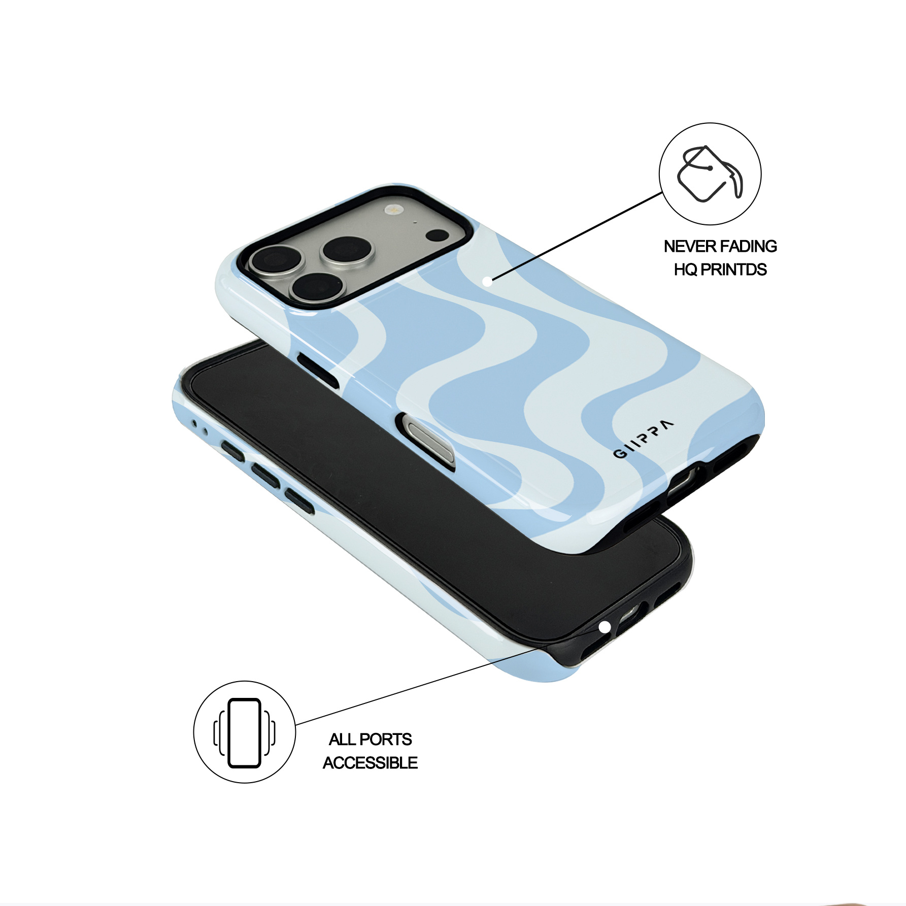 Irregular light Sky Blue wave  - Photography Lighting Case recension och pris
