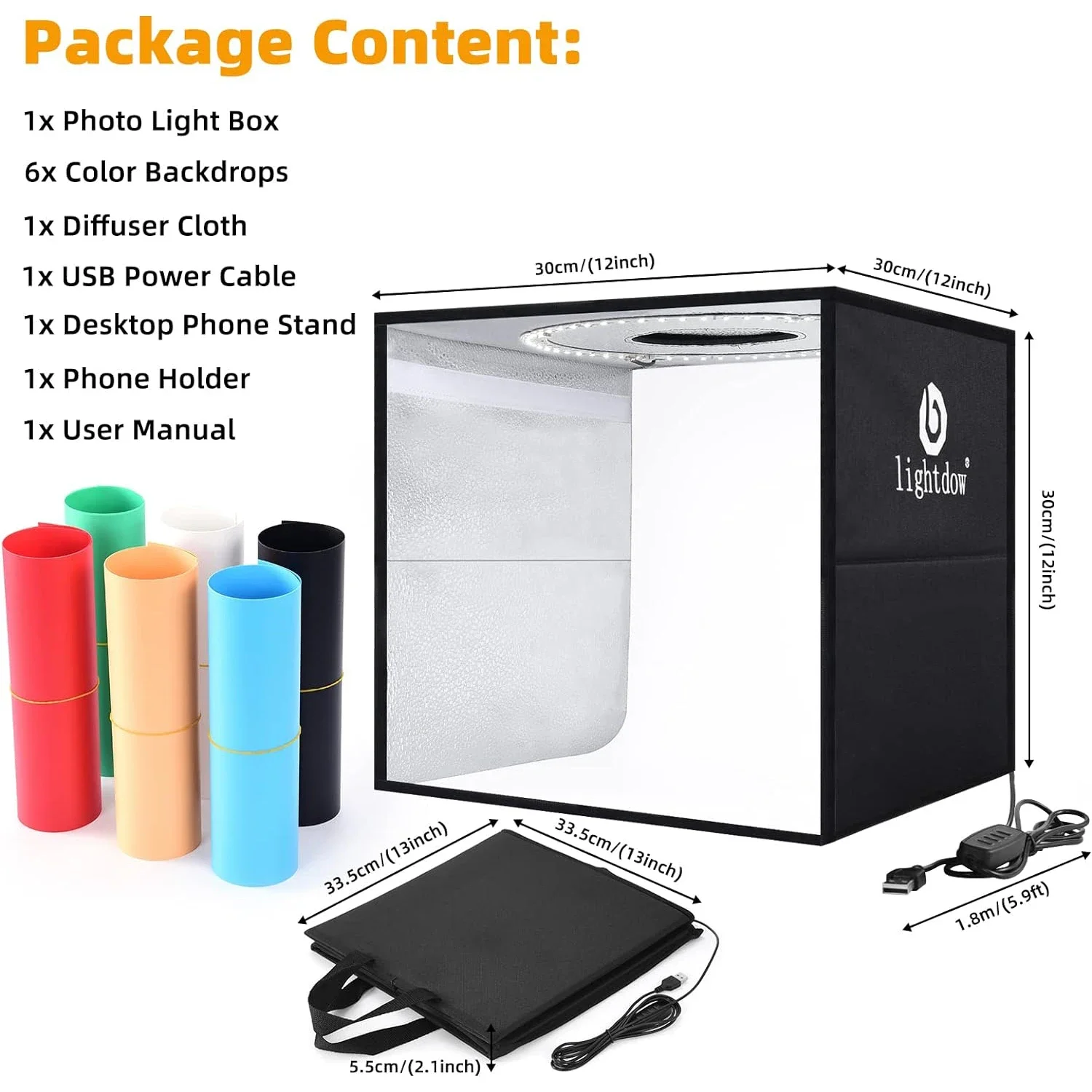 Lightdow Dimmable Photo Box LE - Photography Lighting Setup recension och pris