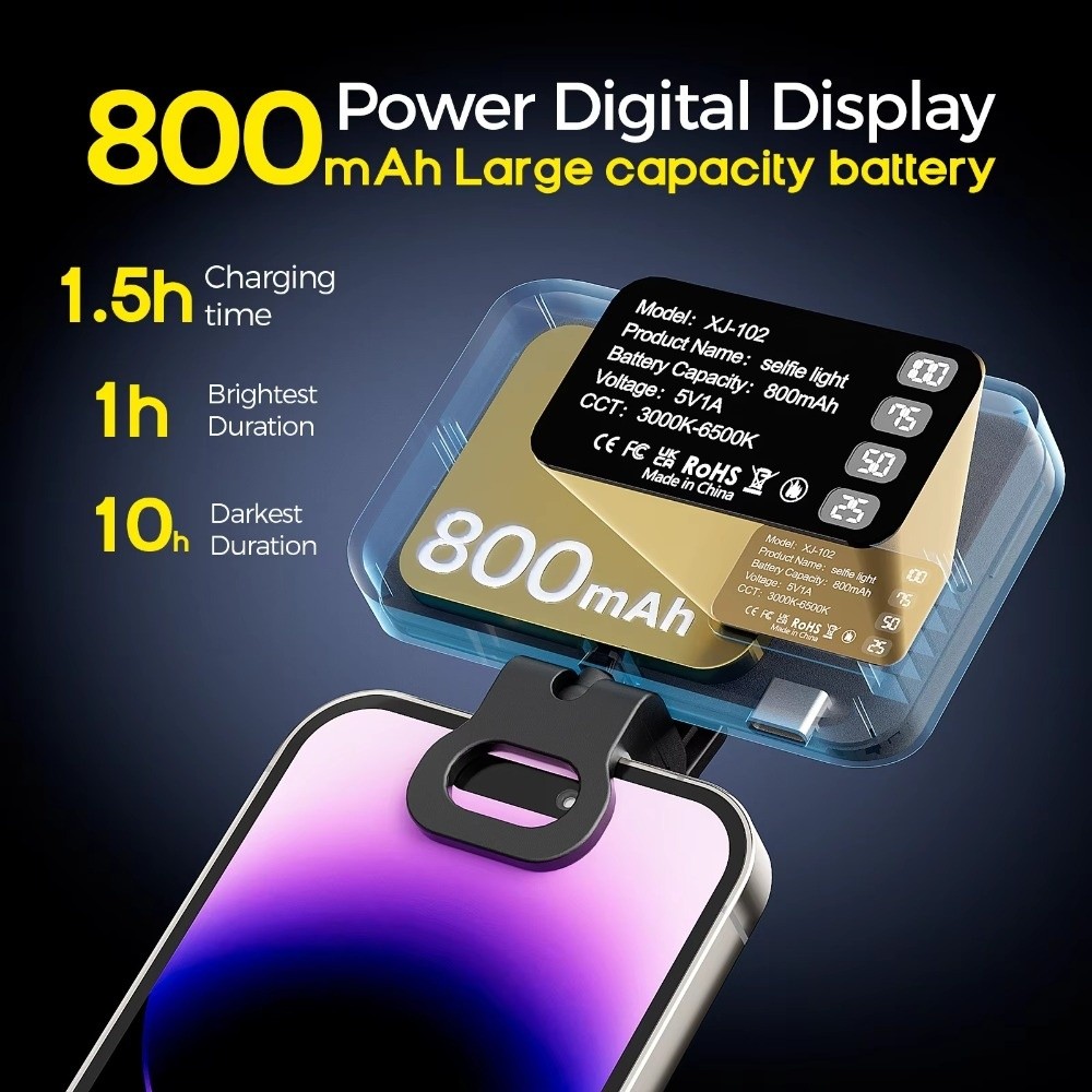 800/1000mAh LED Selfie Light 3 - Photography Using Lighting recension och pris