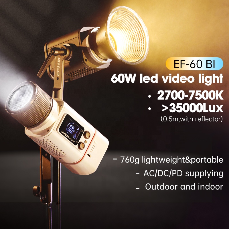 JINBEI EF-60BI 60w Photography - Photography Lighting Case recension och pris