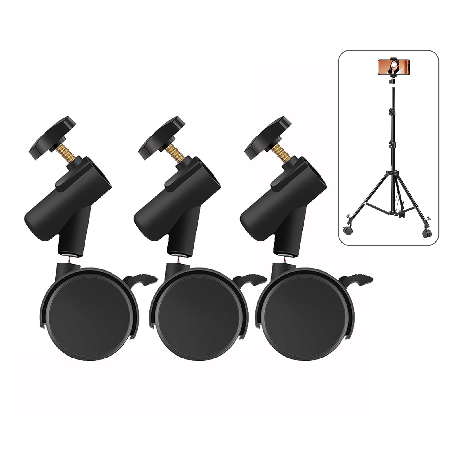 3pcs/set Flexible  Casters Whe - Photography Lighting Setup recension och pris