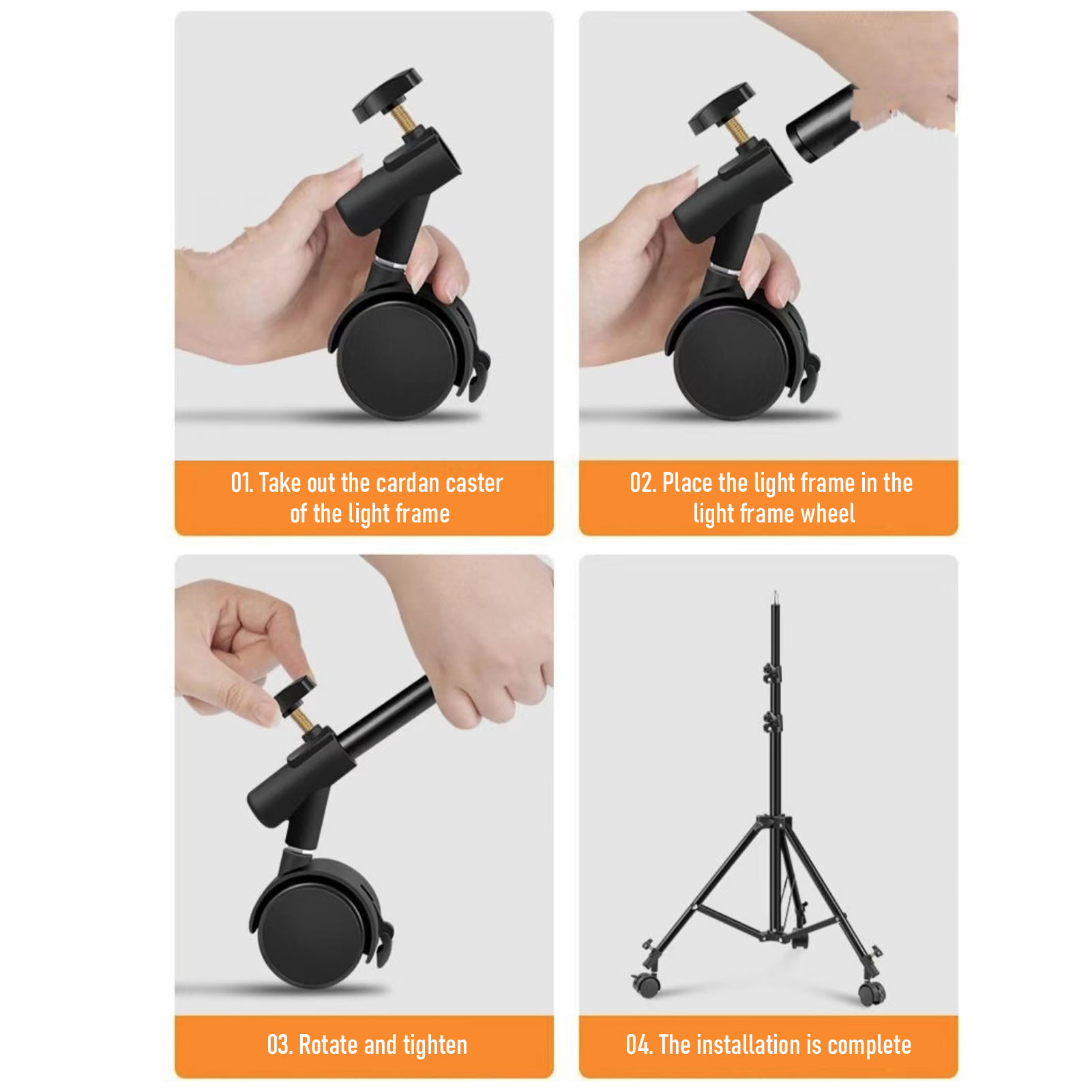 3pcs/set Flexible  Casters Whe - Photography Lighting Setup recension och pris